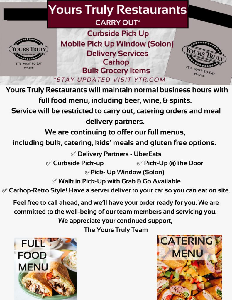 Yours Truly Restaurant Family owned, family friendly American restruant